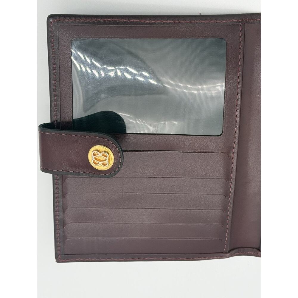 BOSCA Burgundy Calfskin Leather Travel Wallet Passport Baggage Organizer - Picture 11 of 12